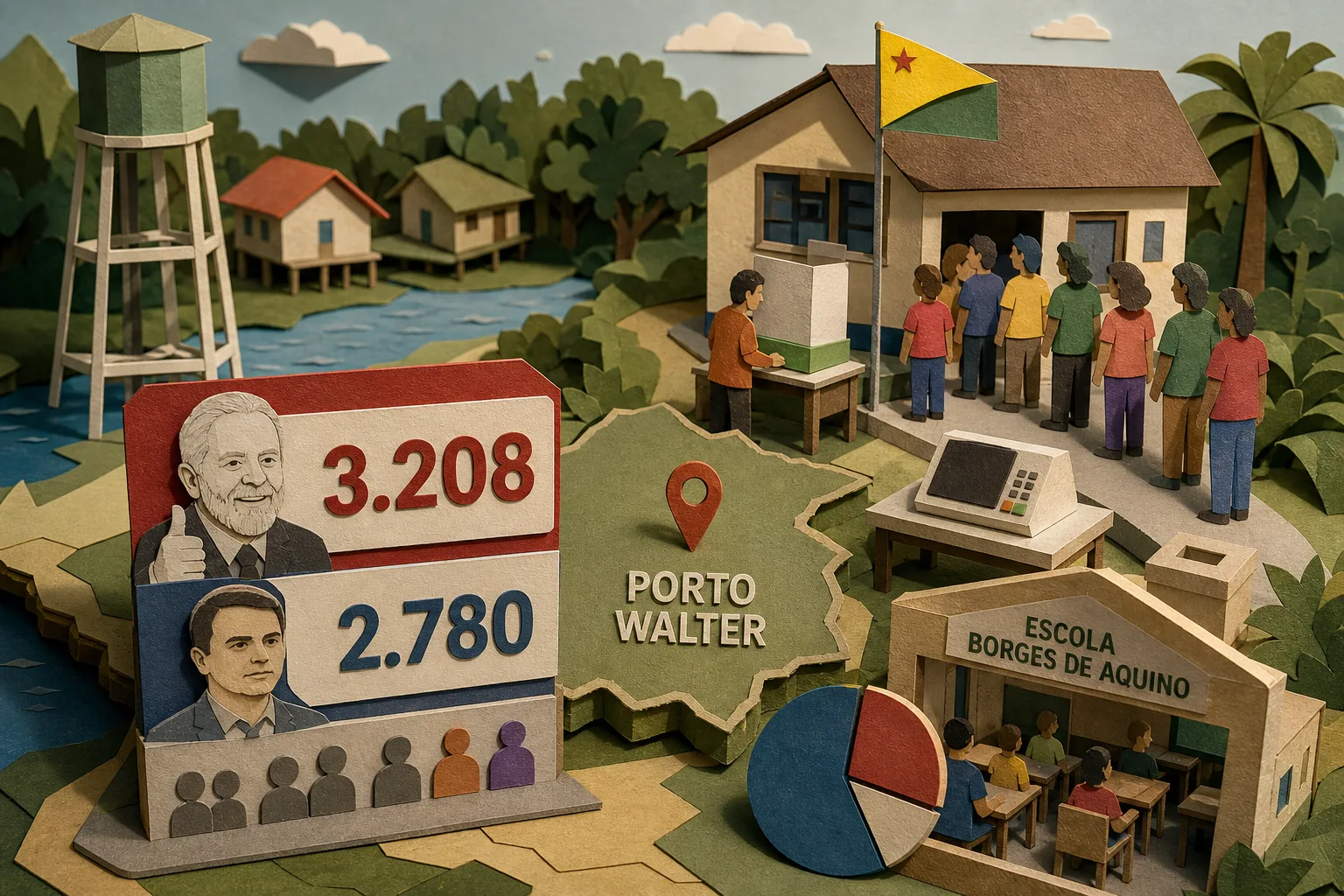 Lula lidera votação para presidente em Porto Walter no primeiro turno