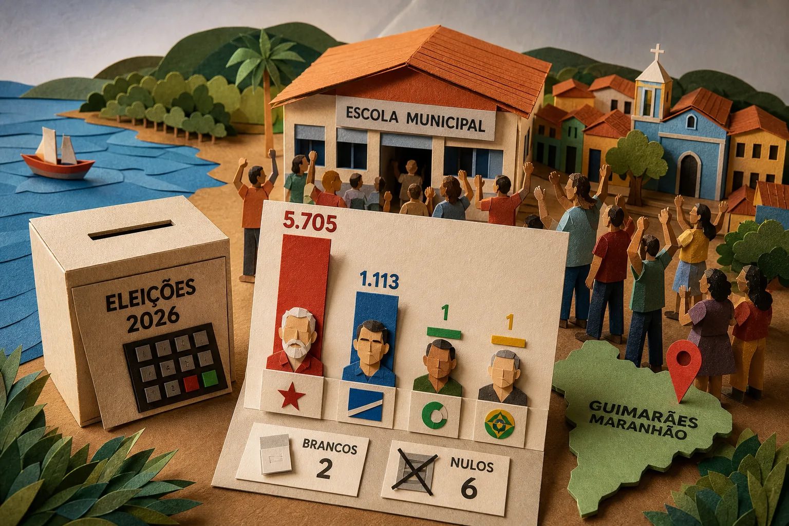 Lula lidera votação para presidente no município de Guimarães no Maranhão