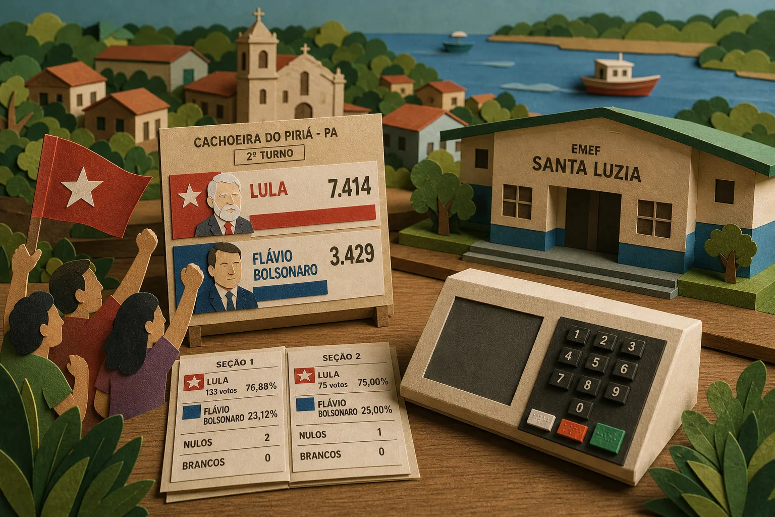 Lula lidera votação presidencial no segundo turno em Cachoeira do Piriá
