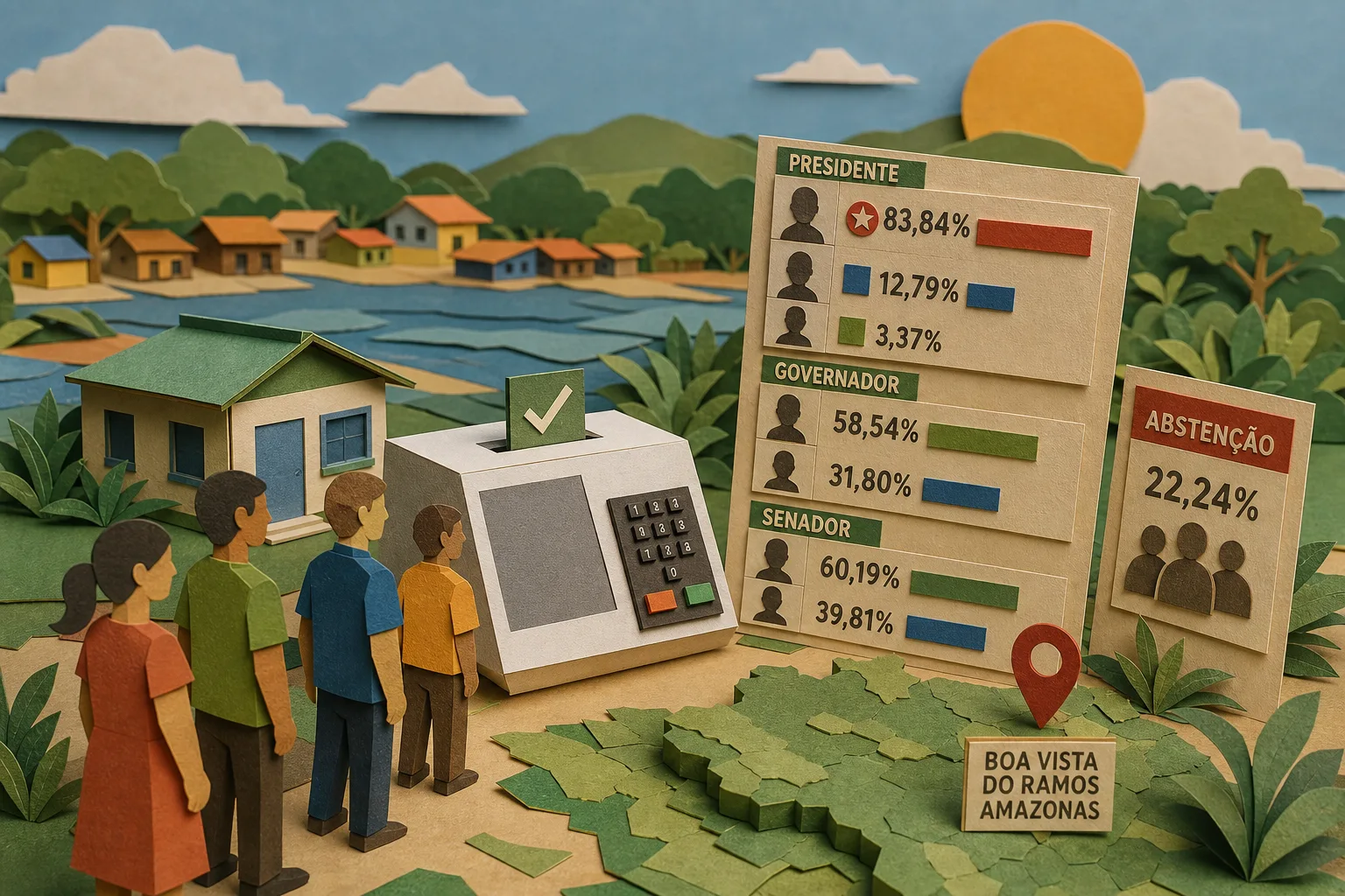 Lula obtém 83,8% dos votos e lidera eleição presidencial em Boa Vista do Ramos no AM