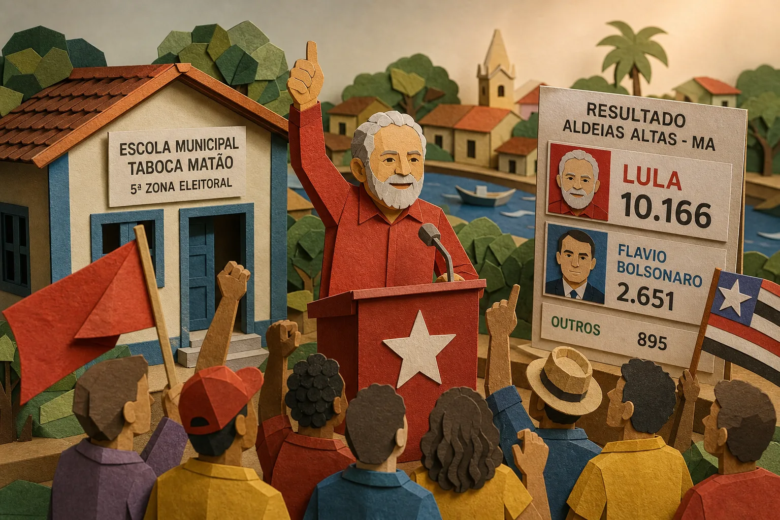 Lula obtém maioria dos votos para presidente em Aldeias Altas no Maranhão