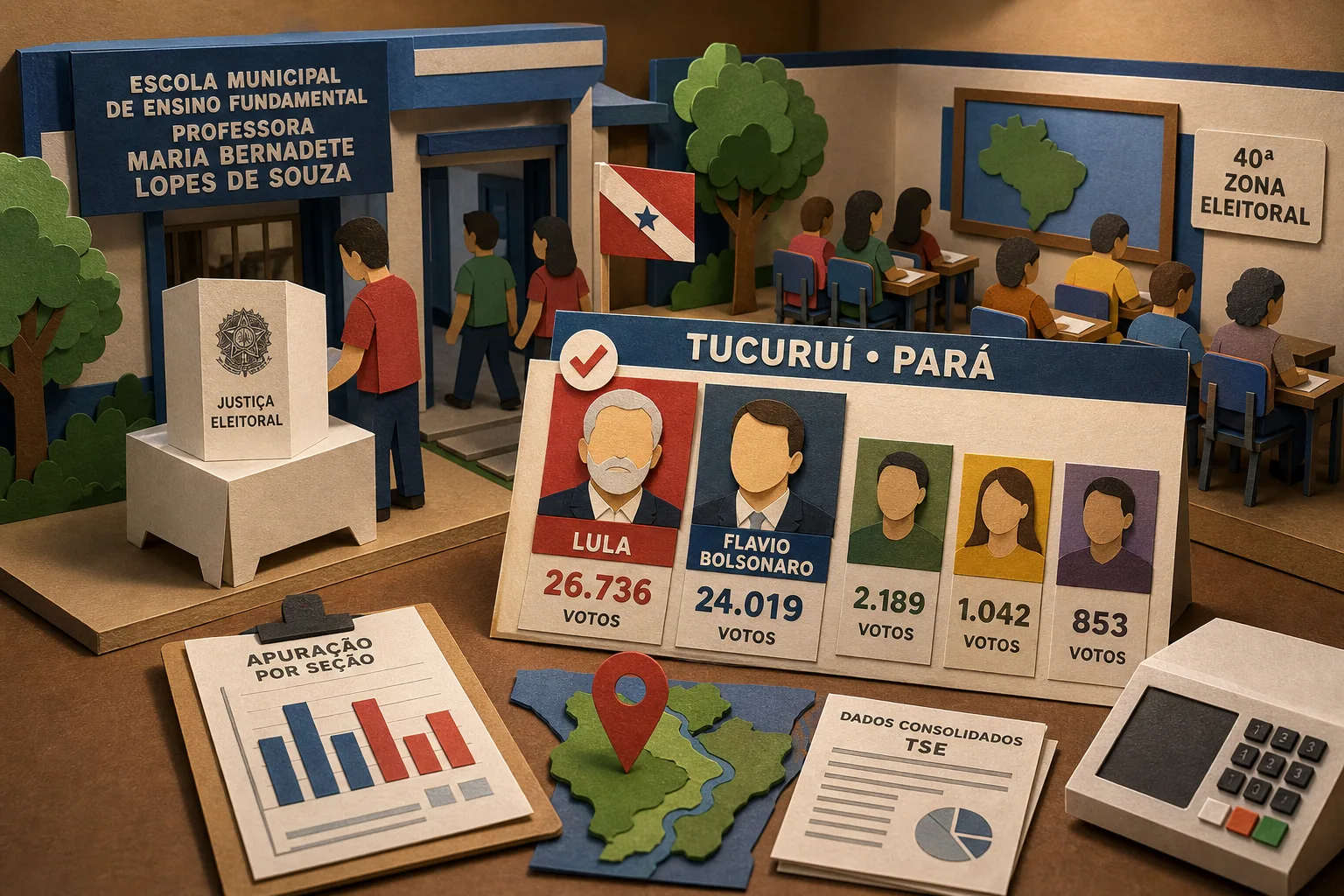 Lula obtém maioria dos votos para presidente no município de Tucuruí no Pará