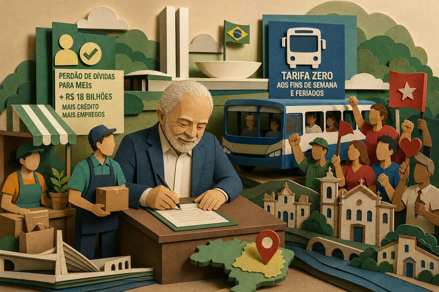 Lula sanciona perdão de dívidas para MEIs e lidera ato político em Minas Gerais