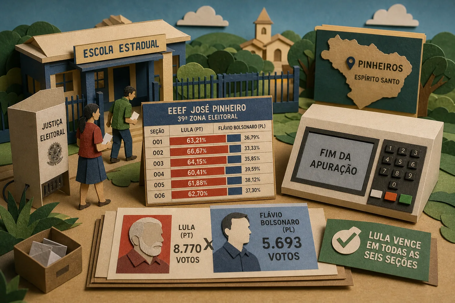 Lula supera Flávio Bolsonaro e vence segundo turno em escola de Pinheiros