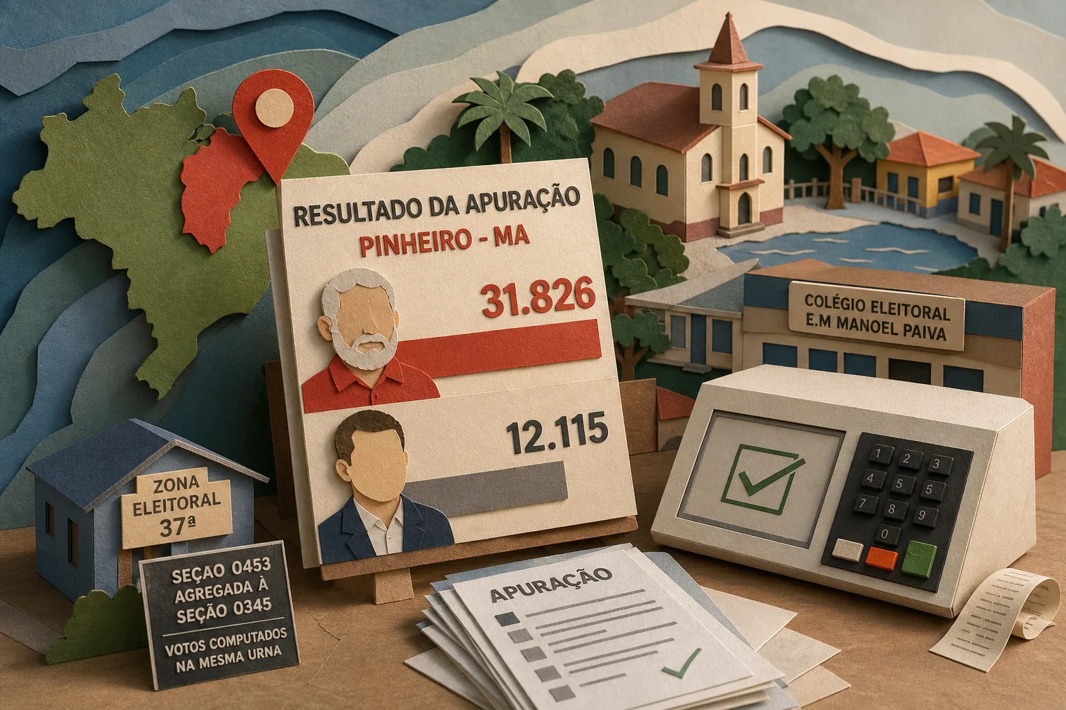 Lula vence apuração para presidente em Pinheiro com mais de 31 mil votos