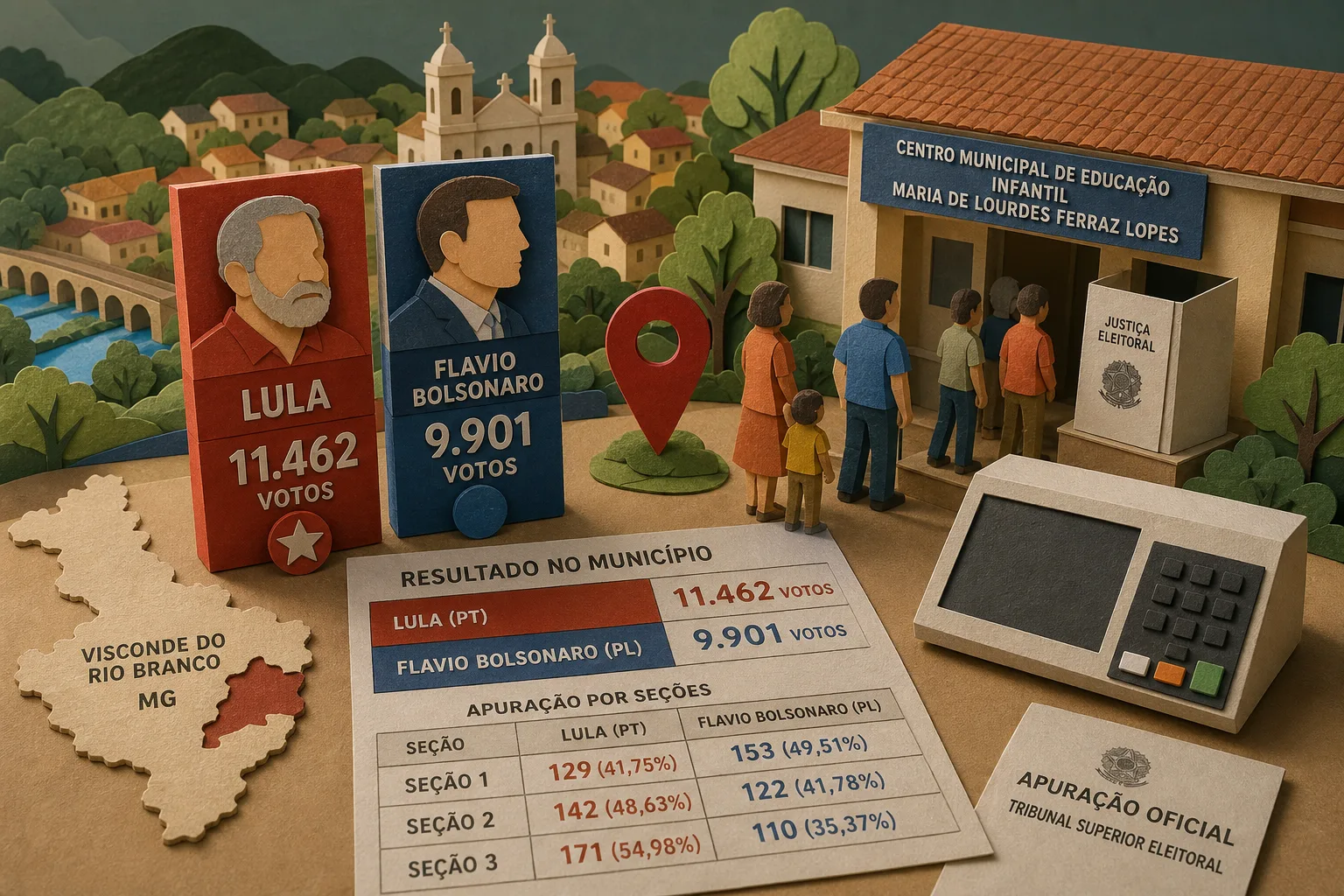 Lula vence eleição presidencial em Visconde do Rio Branco com mais de 11 mil votos
