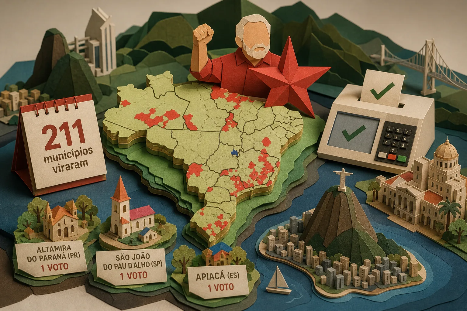 Lula vence em 211 municípios que haviam apoiado o adversário no primeiro turno