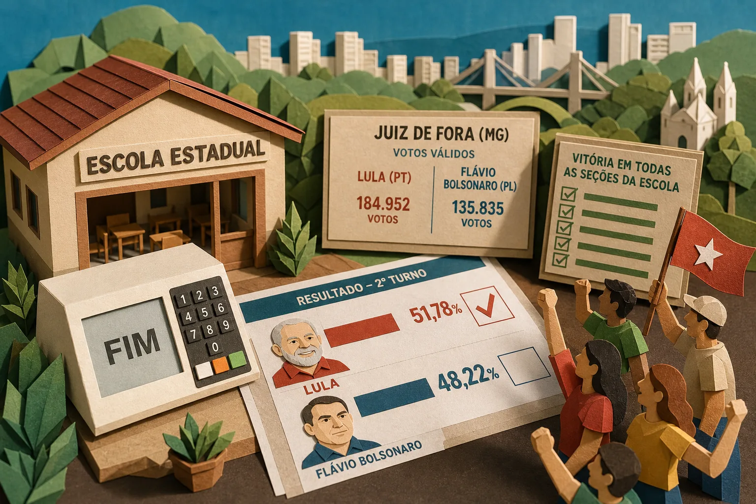 Lula vence em todas as seções de escola estadual de Juiz de Fora no 2º turno