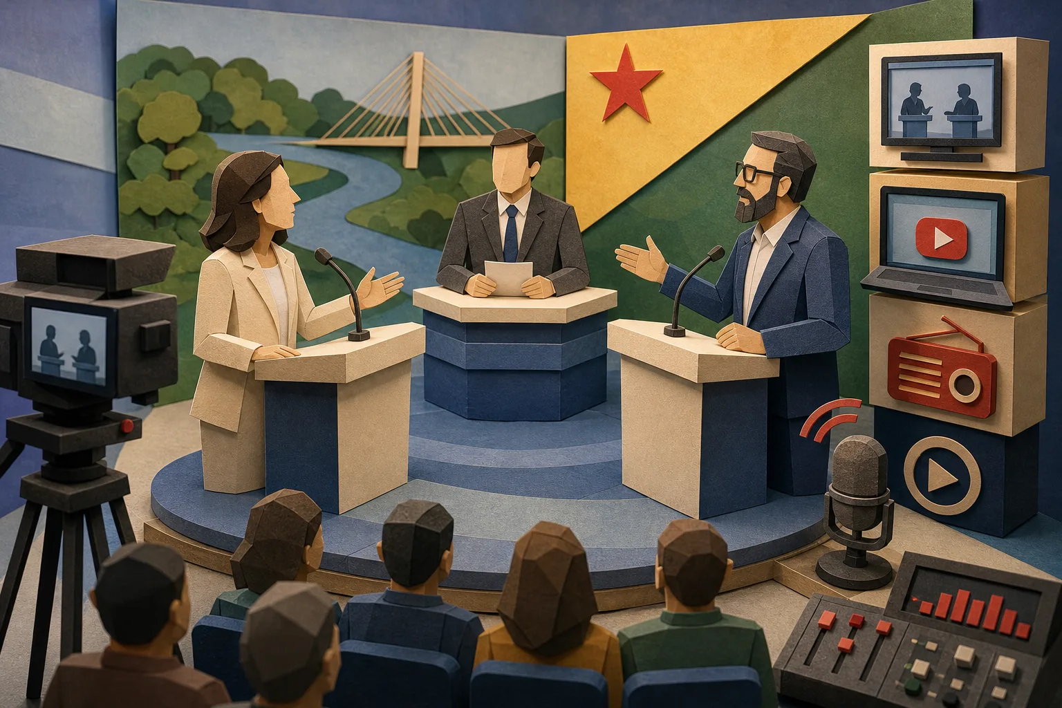 Mailza Assis e Alan Rick participam do último debate ao governo do Acre