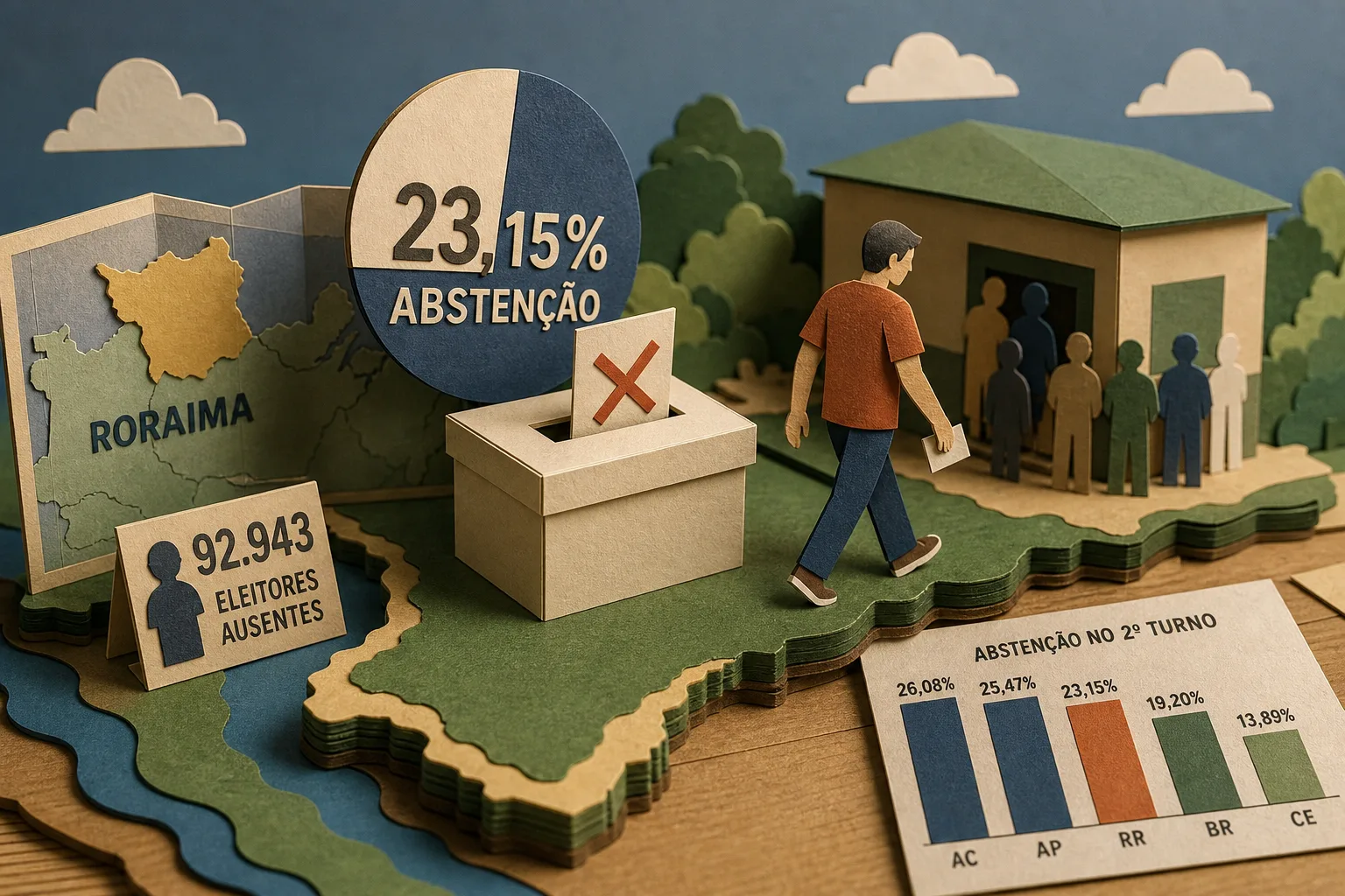Mais de 23% dos eleitores de Roraima deixam de votar no segundo turno presidencial
