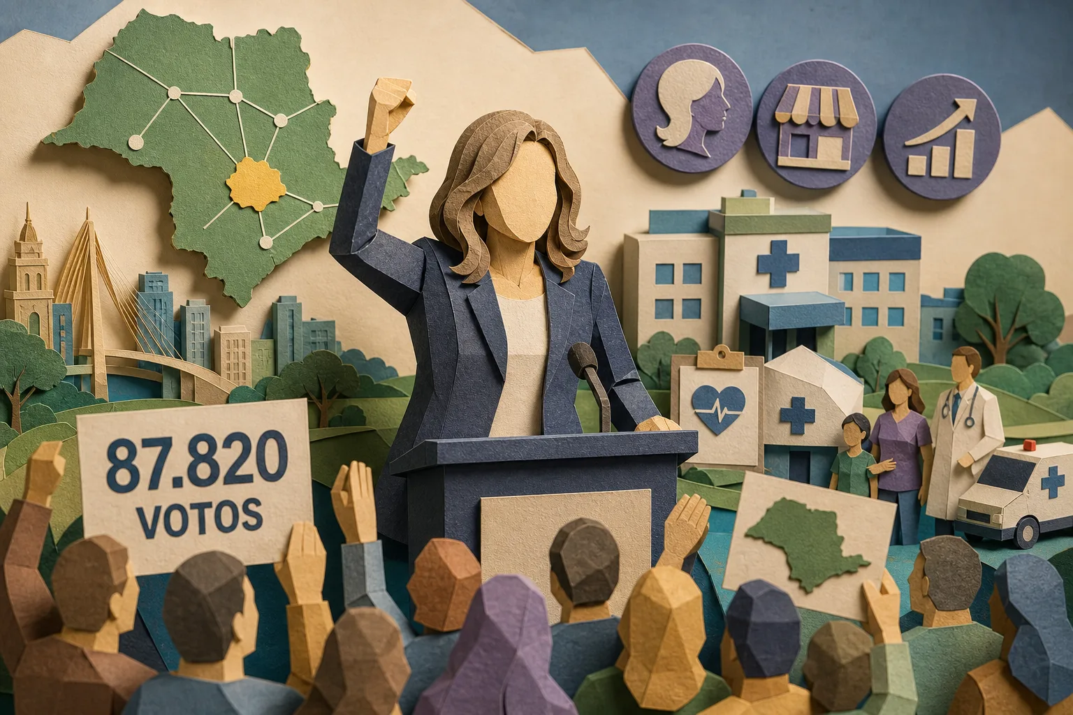 Mais votada do União Brasil em SP, Sirlange Maganhato é eleita deputada