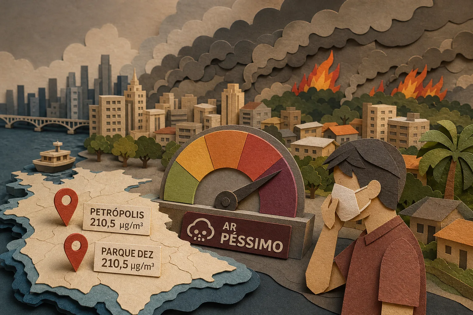 Manaus lidera ranking nacional de poluição do ar após nova onda de fumaça