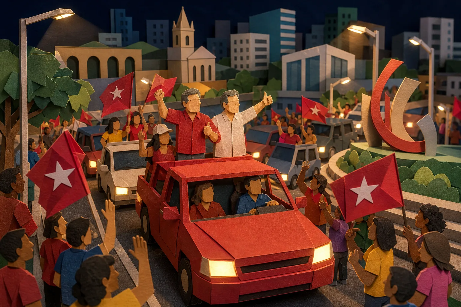 Manifestações políticas em favor de Lula percorrem diferentes vias de Aracaju
