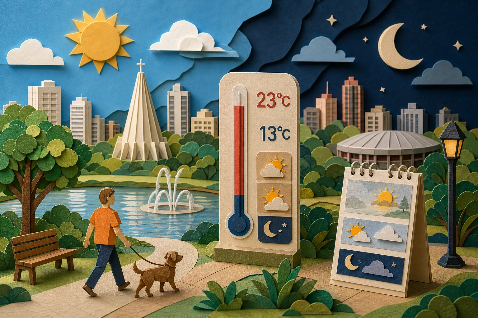 Maringá tem domingo de tempo estável e temperaturas entre 13°C e 23°C