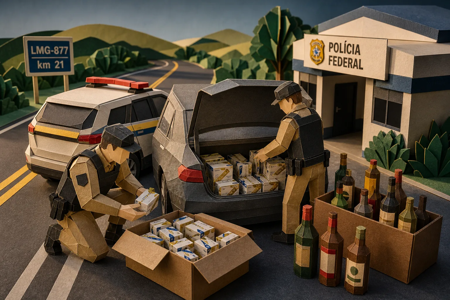 Medicamento proibido para emagrecimento e bebidas ilegais são apreendidos na LMG-877