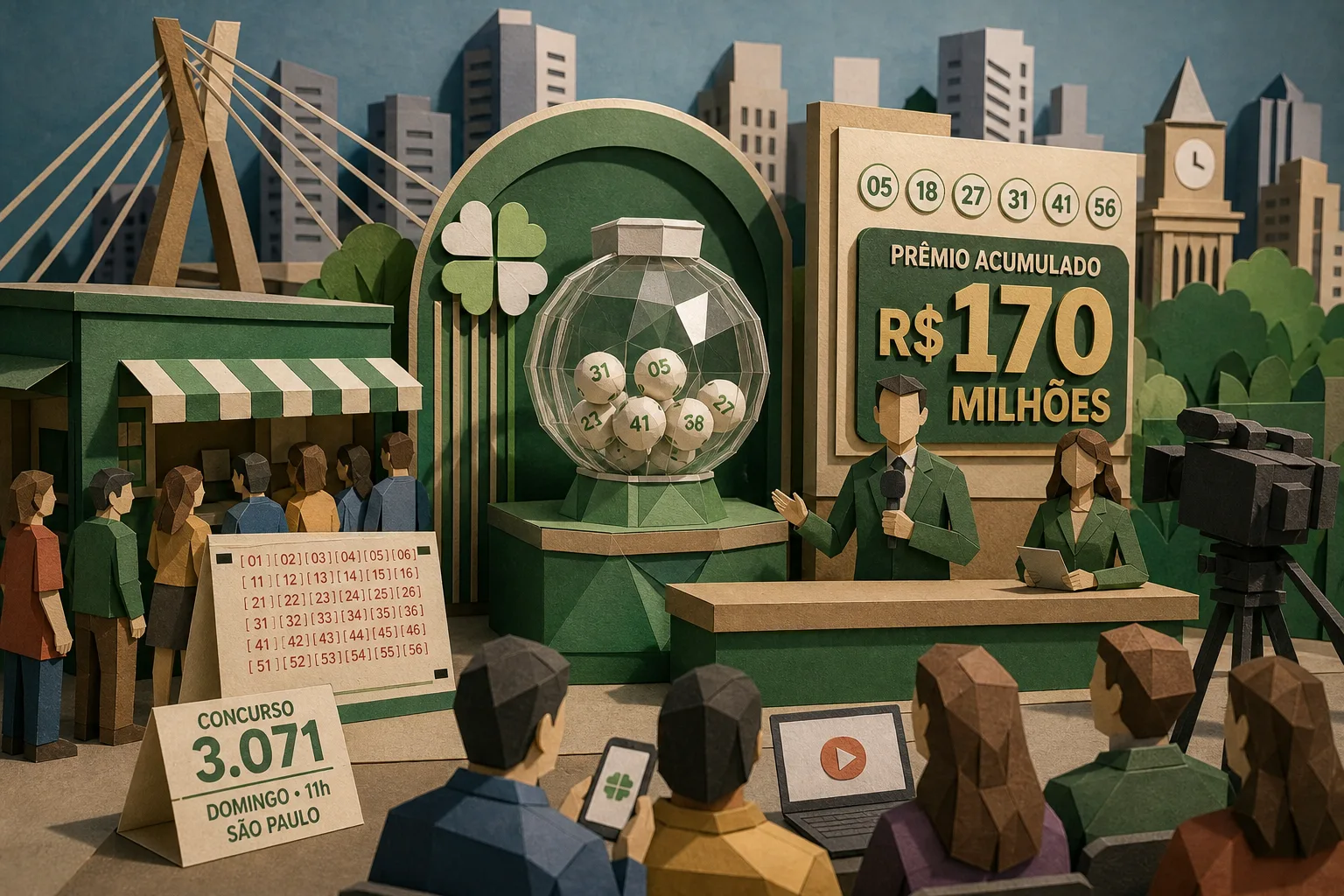 Mega-Sena sorteia prêmio acumulado de R$ 170 milhões neste domingo
