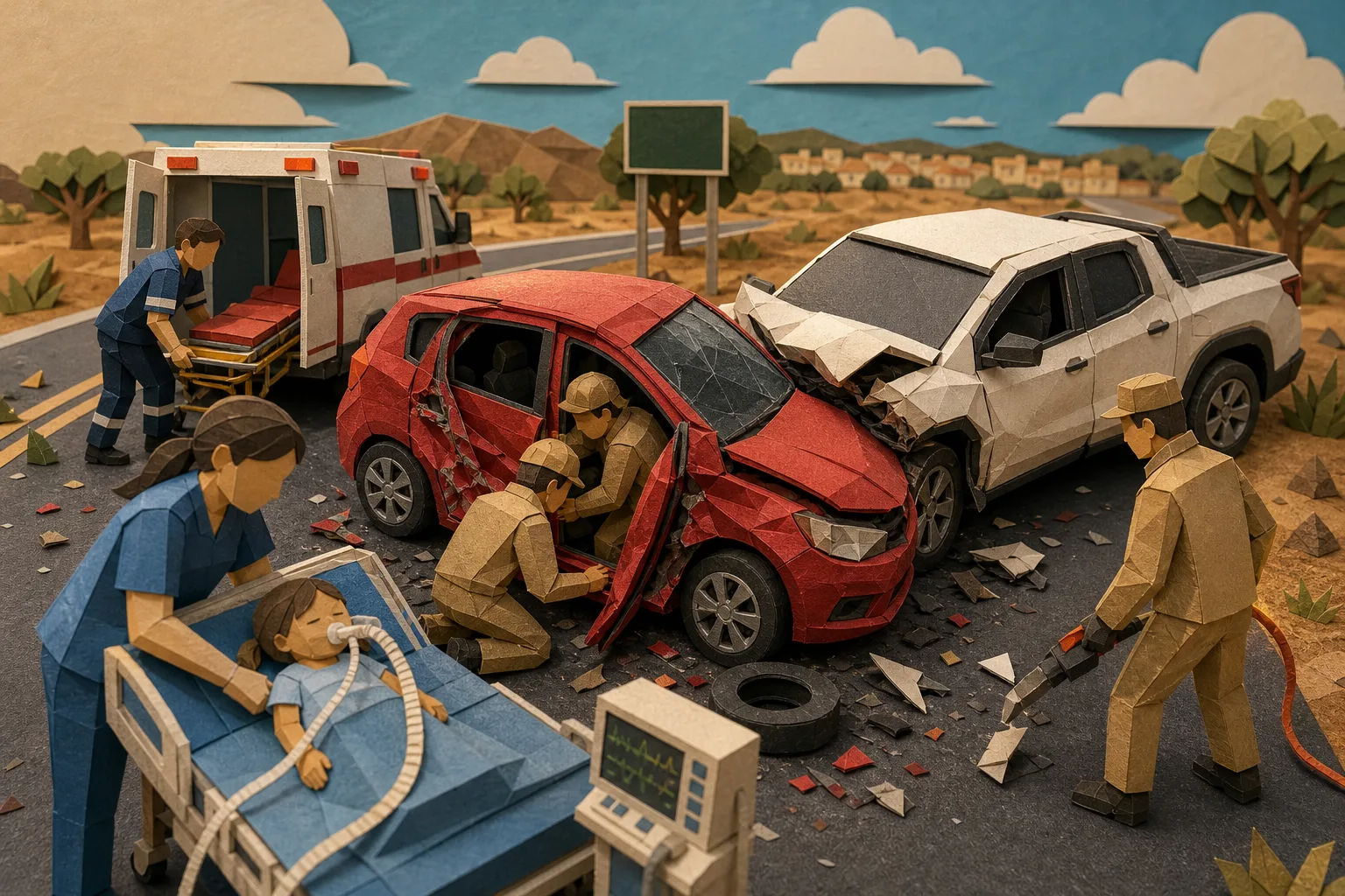 Menina de dois anos fica em estado grave após batida entre carros na BR-405