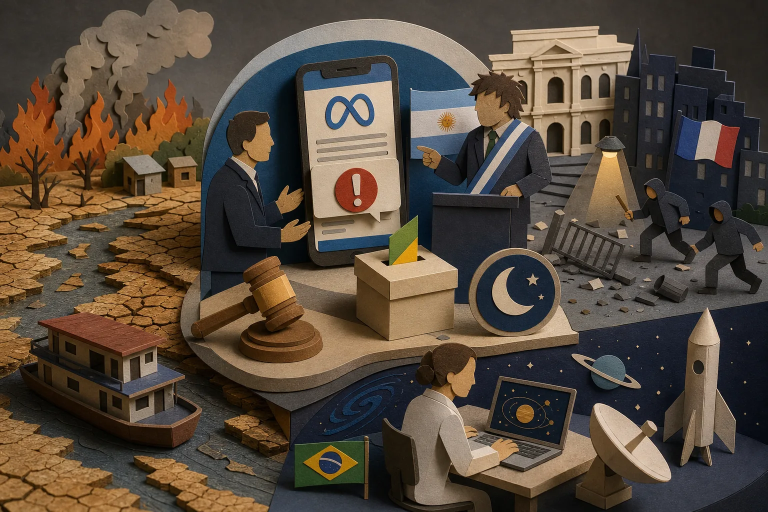Meta assume falhas na moderação eleitoral e Itamaraty rebate falas de Milei