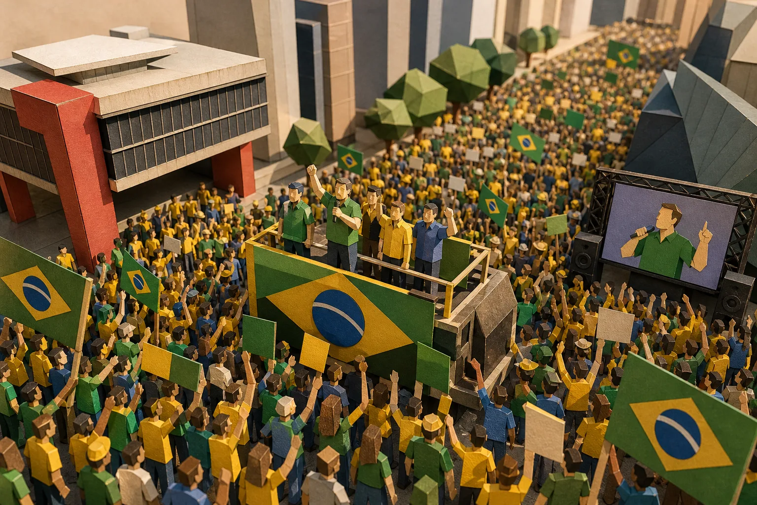 Mobilização de Flávio Bolsonaro na Avenida Paulista reúne cerca de 72 mil apoiadores