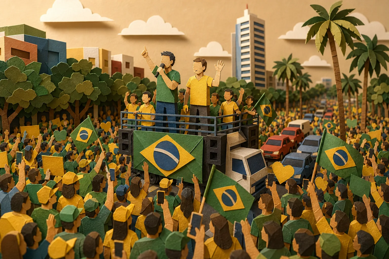 Mobilização em Teresina reúne eleitores de Flávio Bolsonaro para o 2º turno