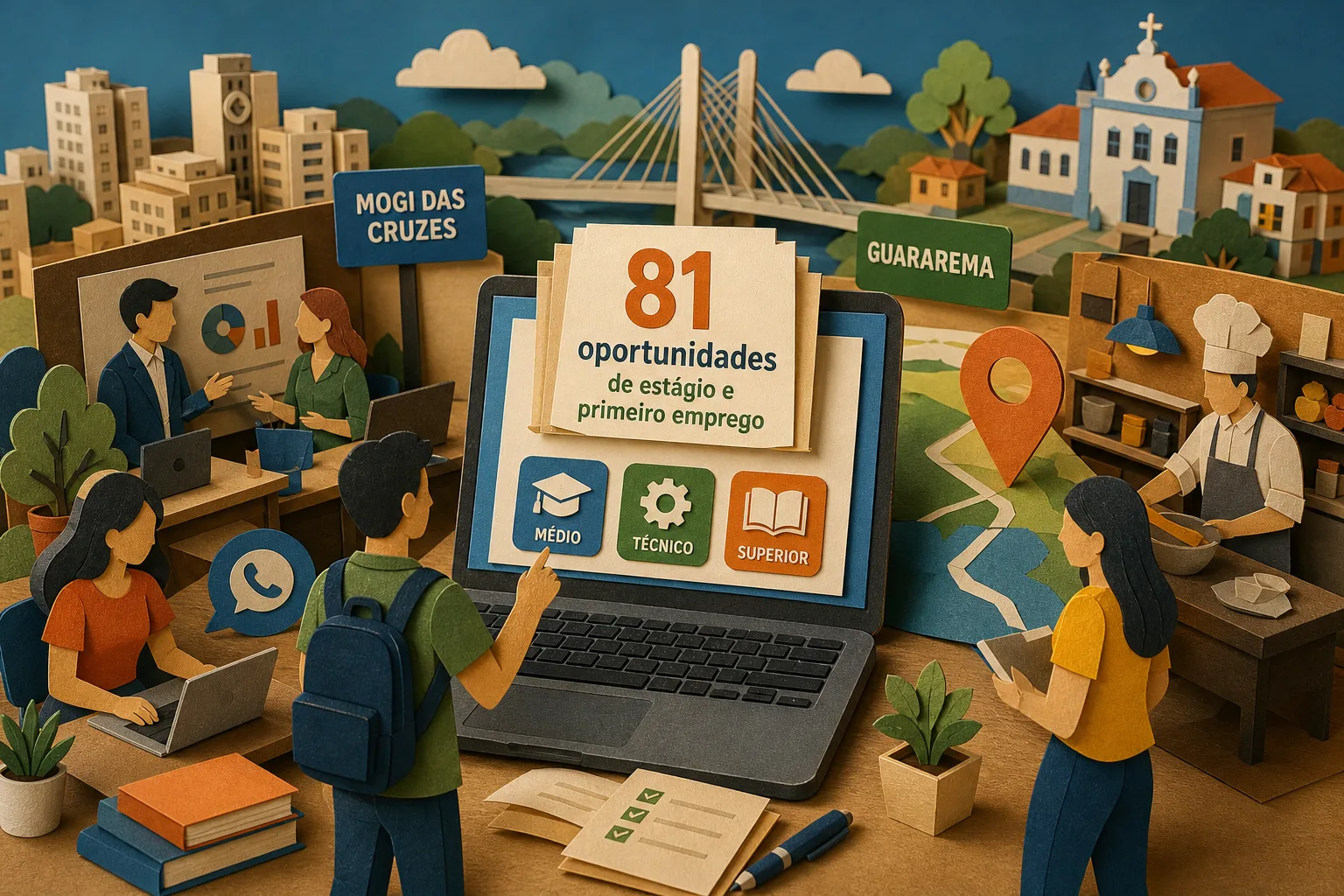 Mogi das Cruzes e Guararema reúnem 81 oportunidades de estágio e primeiro emprego