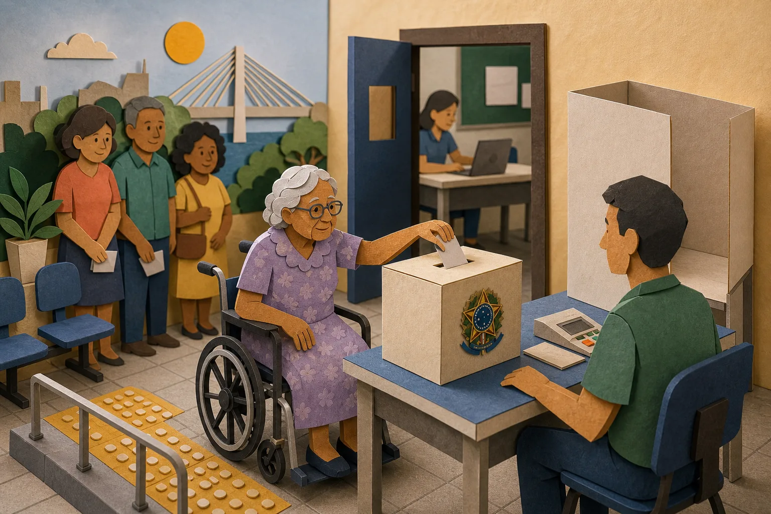 Moradora de 100 anos exerce direito ao voto no 1º turno em Teresina