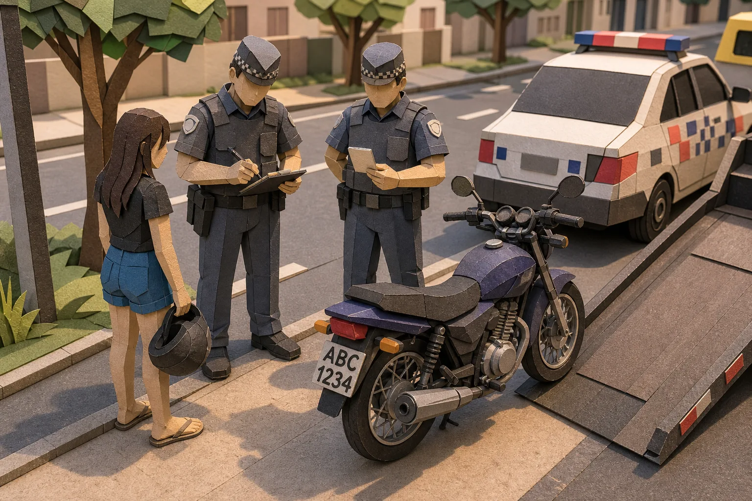 Motocicleta com identificação desenhada com tinta é apreendida pela PM em Birigui