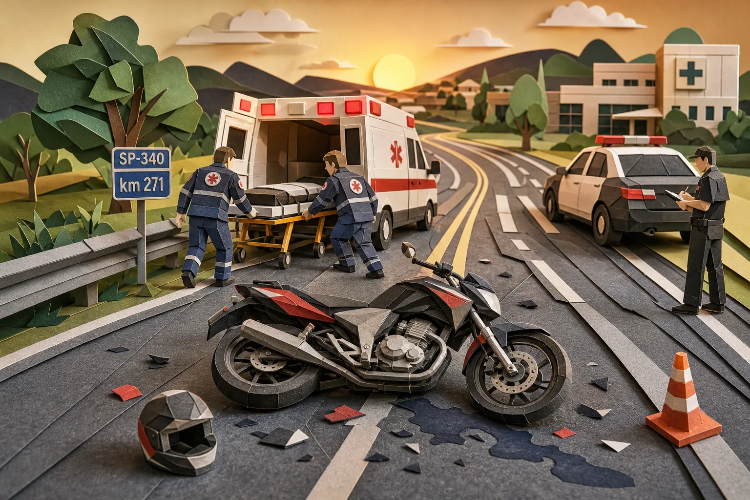 Motociclista de 22 anos não resiste aos ferimentos após acidente na SP-340 em Mococa