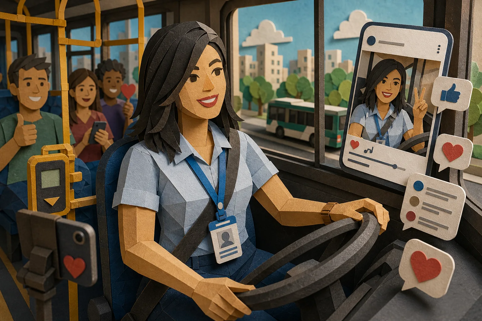 Motorista de ônibus da Grande Goiânia viraliza ao compartilhar rotina de trabalho
