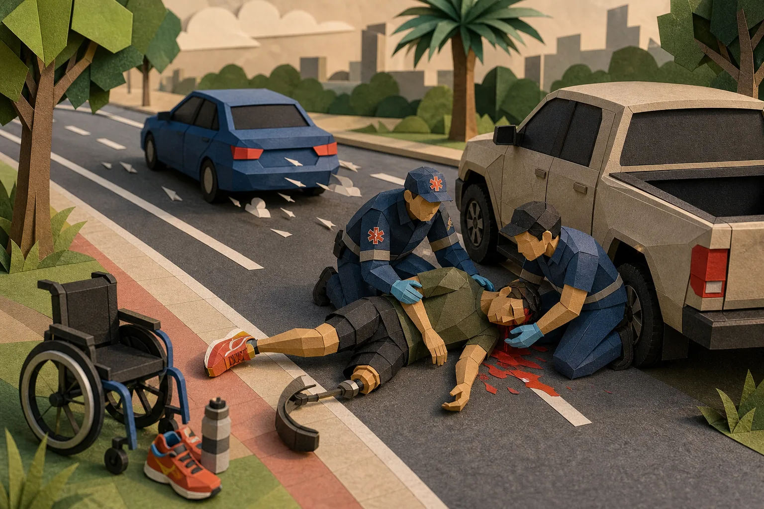 Motorista foge após atingir atleta com deficiência em avenida de Boa Vista
