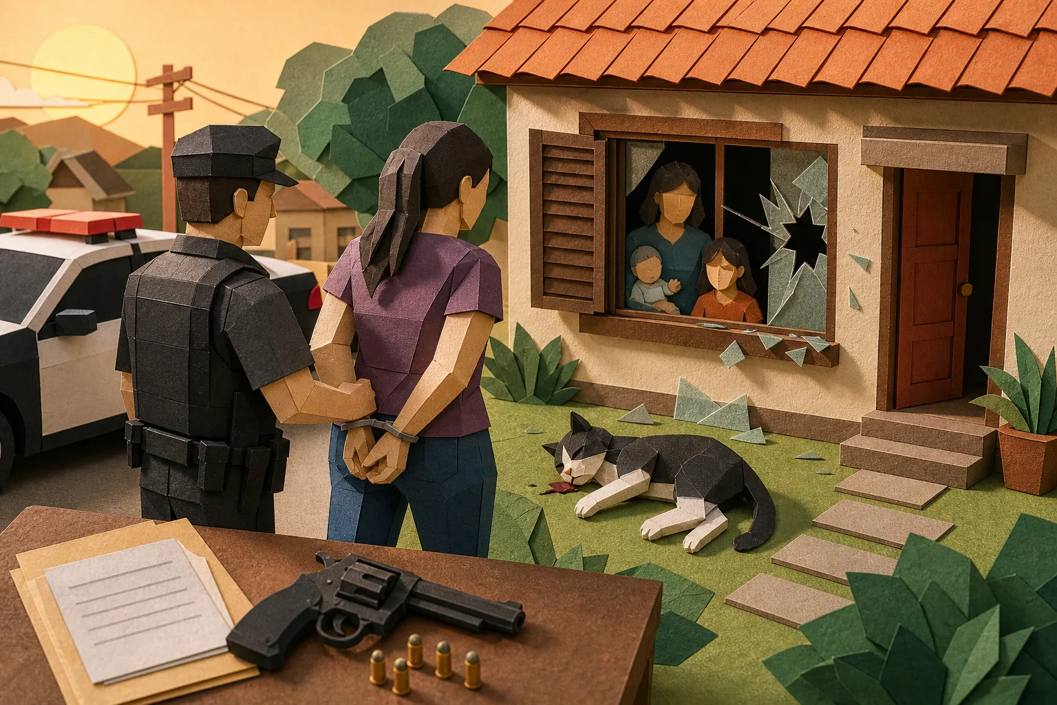 Mulher atira contra imóvel da mãe e atinge animal doméstico no interior paulista