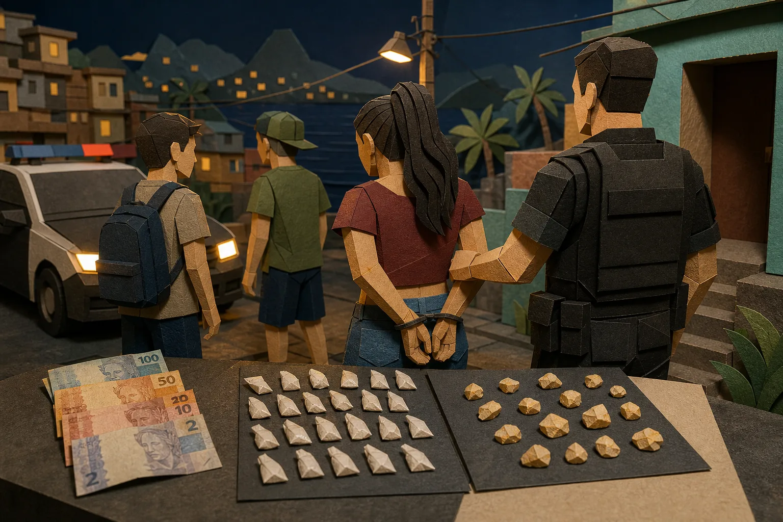 Mulher de 19 anos é detida com cocaína e pedras de crack em Angra dos Reis