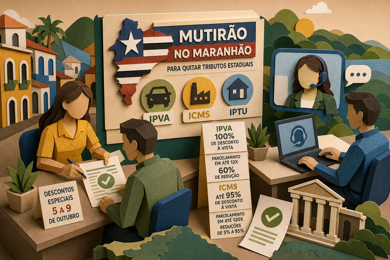 Mutirão no Maranhão oferece condições especiais para quitar tributos estaduais