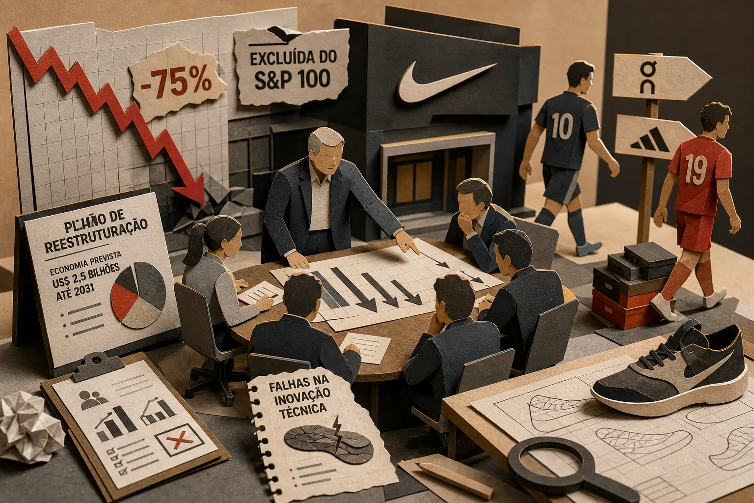 Nike reestrutura operações após desvalorização na bolsa e saída de grandes atletas