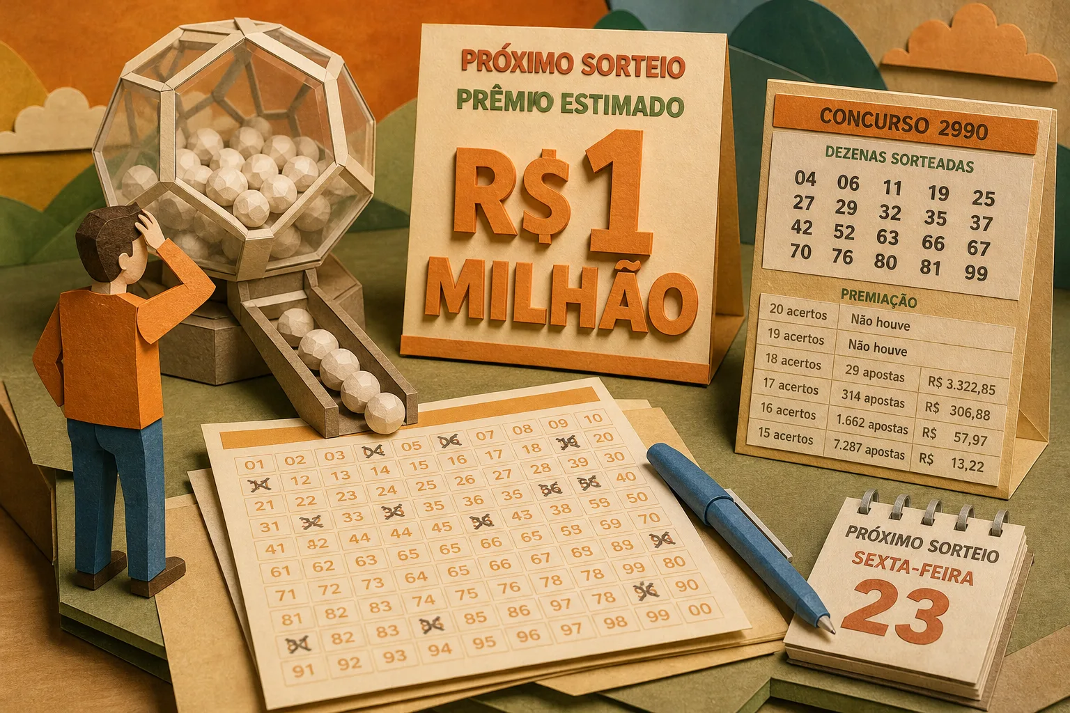 Ninguém acerta 20 dezenas da Lotomania 2990 e prêmio vai a R$ 1 milhão