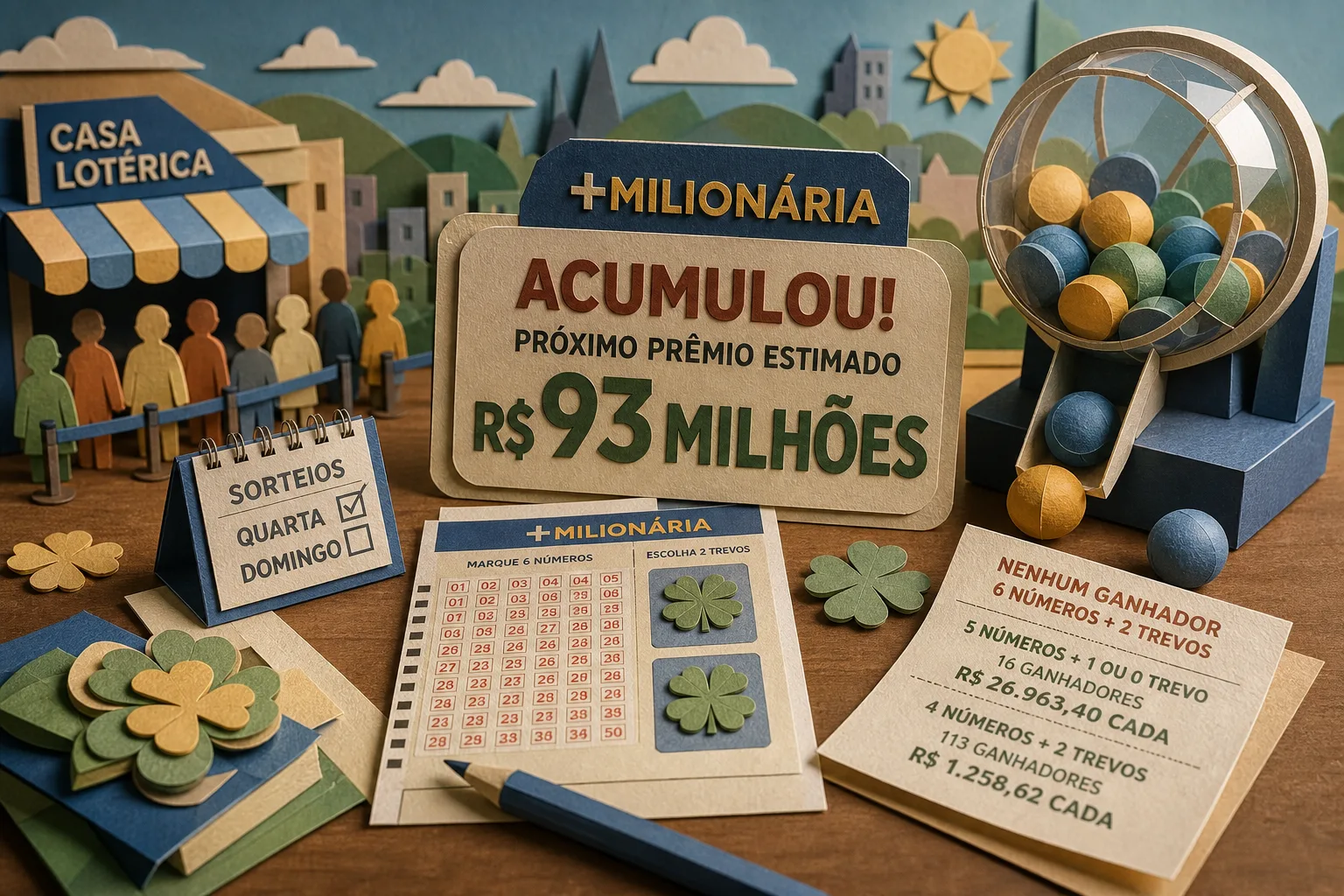 Ninguém acerta combinação da +Milionária e valor chega a R$ 93 milhões