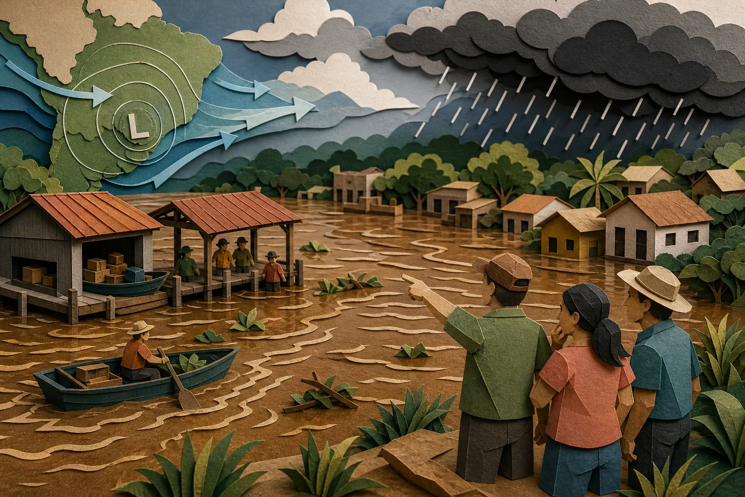 Nível do Rio Dourados avança sobre Fátima do Sul após chuvas intensas