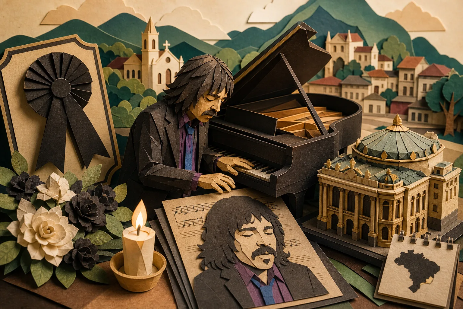 Nova Friburgo homenageia Benito Di Paula com luto após falecimento do compositor