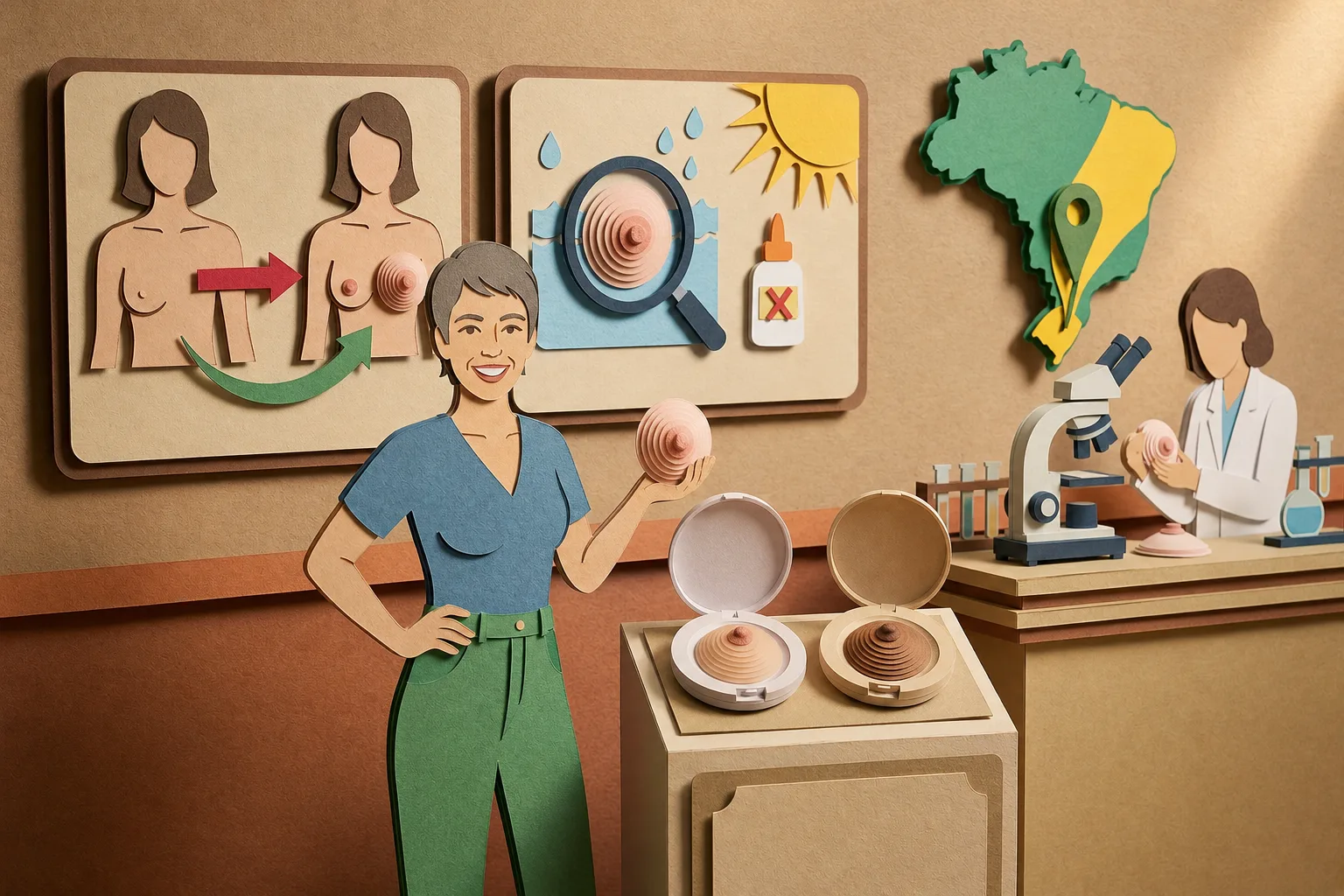 Nova tecnologia brasileira recria aréolas e mamilos com silicone após câncer de mama