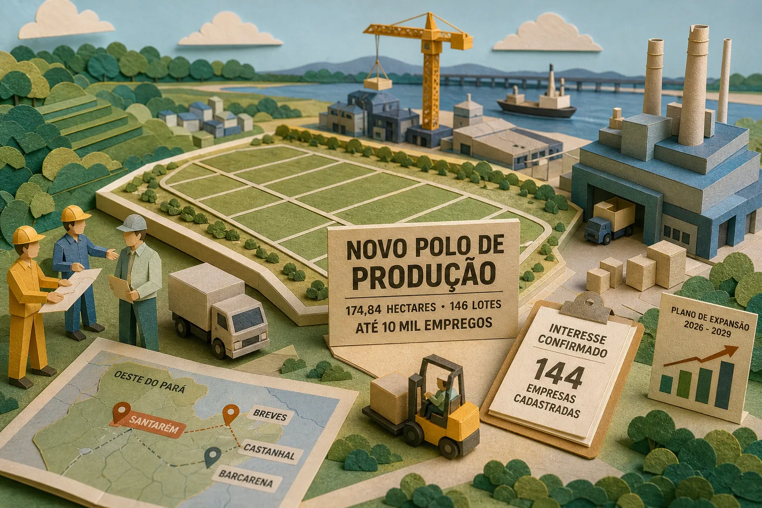 Novo polo de produção em Santarém projeta criar até 10 mil postos de trabalho