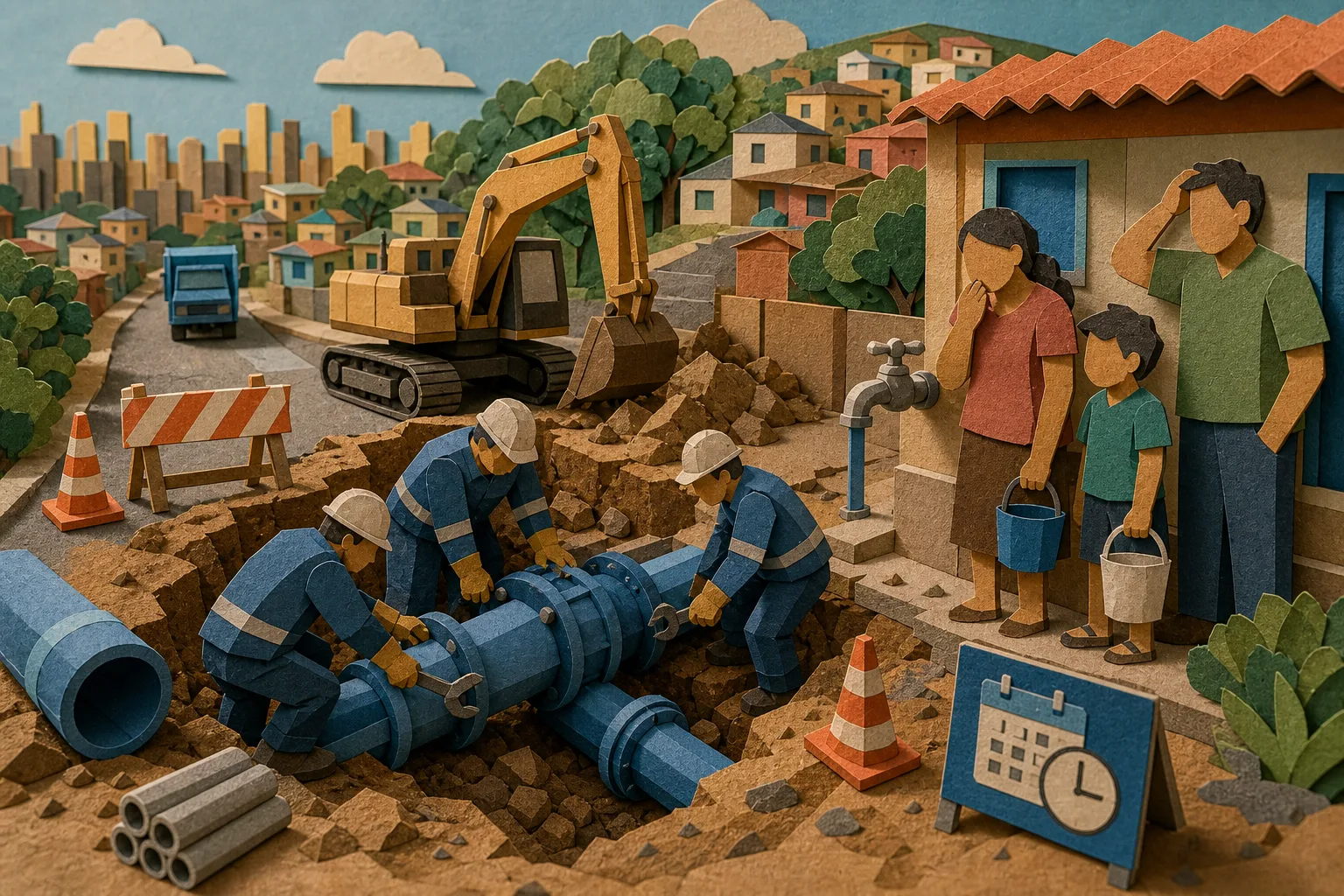 Obras em adutora deixam bairros da Região Oeste de Belo Horizonte sem água nesta sexta