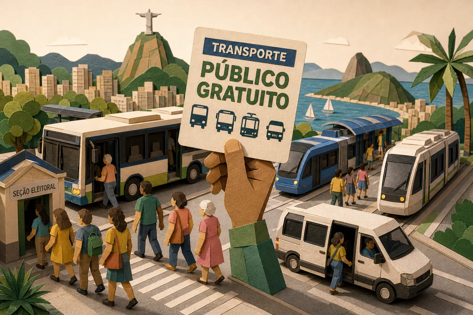 Ônibus, BRT e VLT terão tarifa zero no segundo turno das eleições no Rio