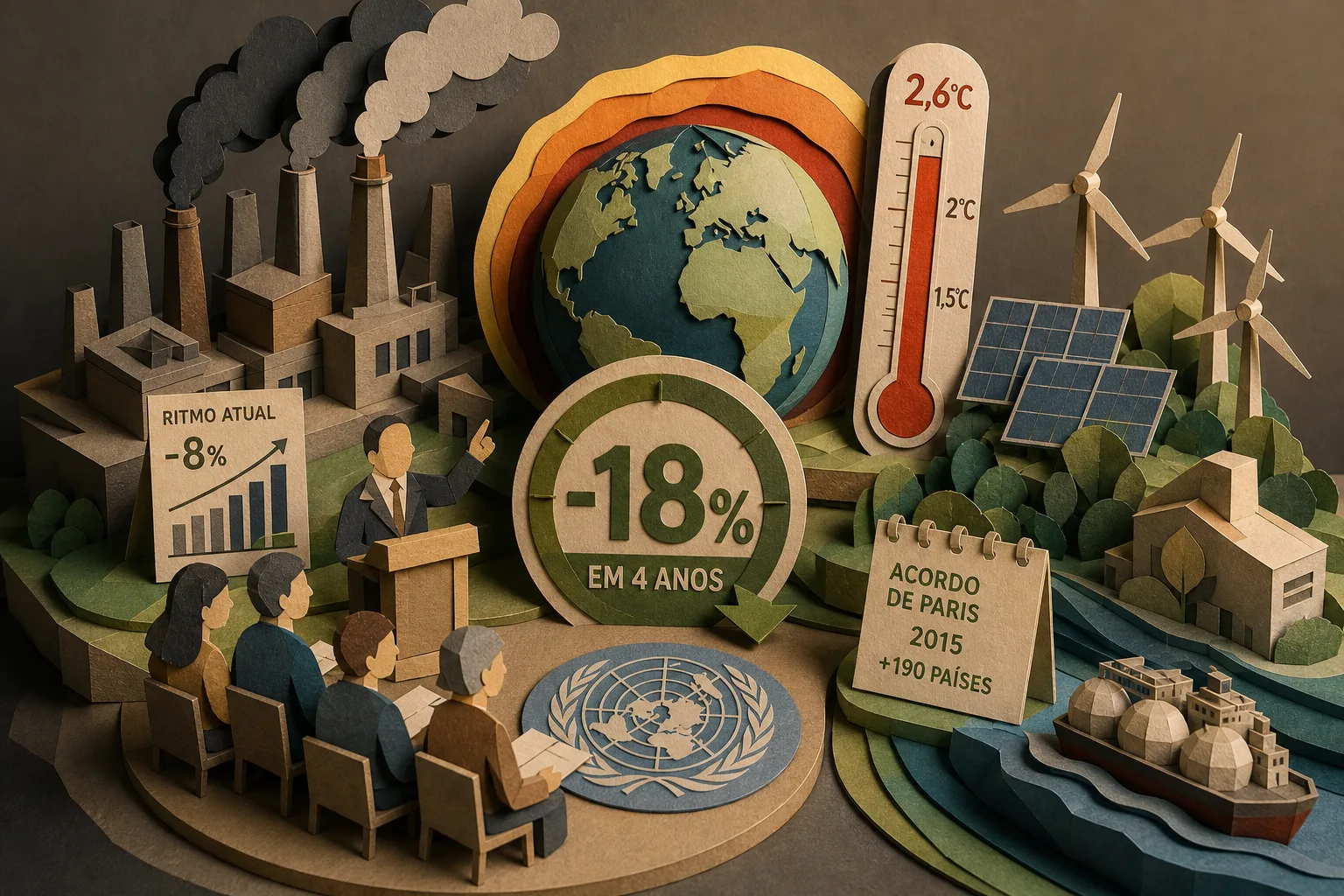 ONU cobra corte drástico em emissões para conter avanço da temperatura global