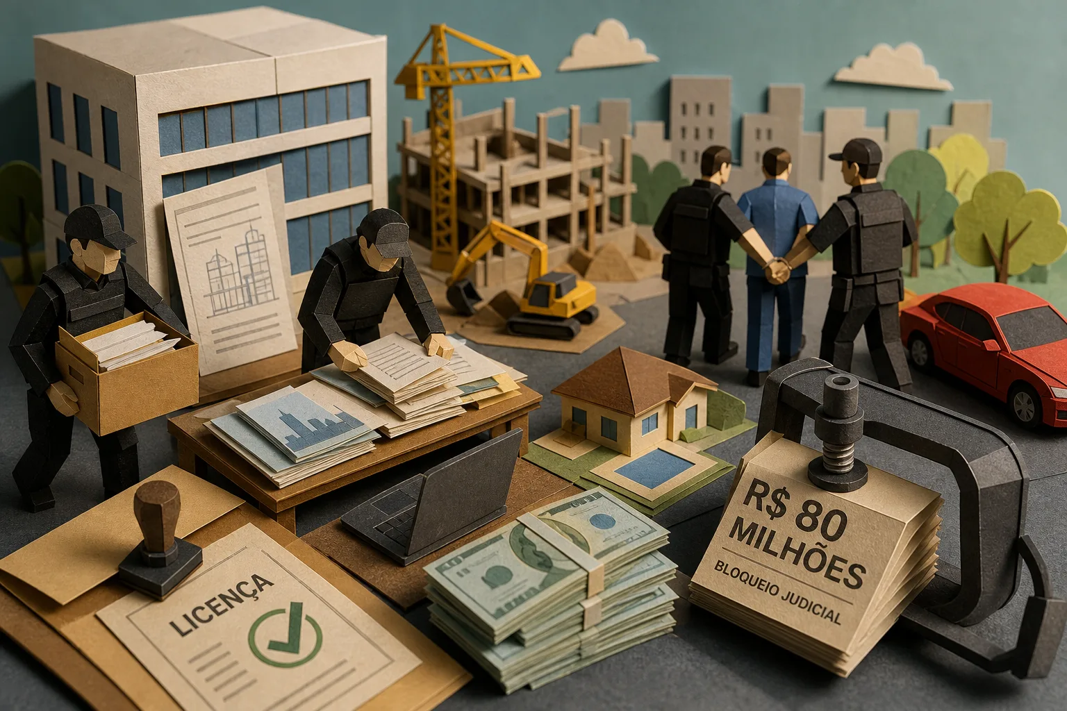Operação contra desvios em obras prende cinco pessoas e afasta agentes públicos em MT