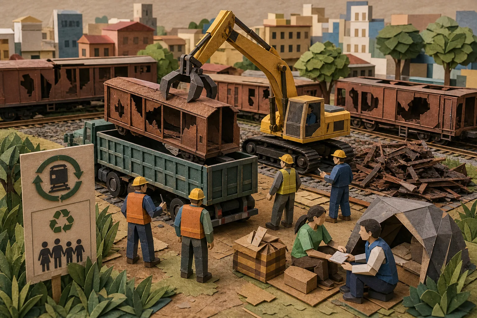 Operação em Bauru corta e encaminha para reciclagem 328 vagões ferroviários