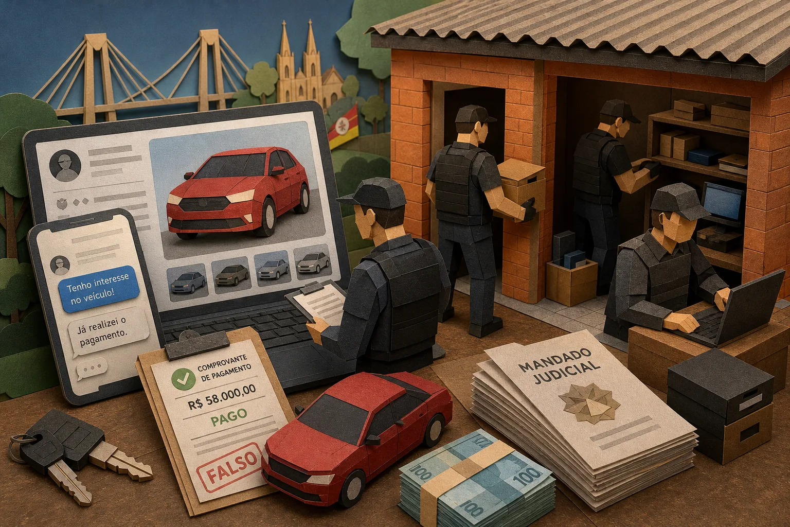 Operação mira suspeitos de aplicar golpes em negociações virtuais de veículos no RS