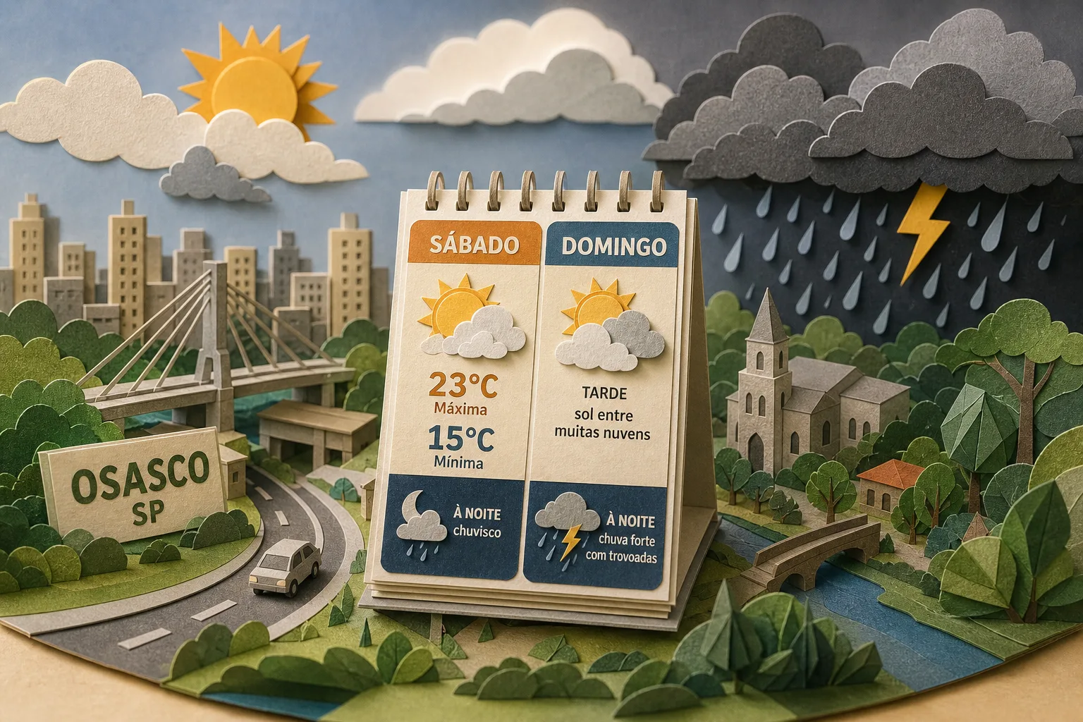 Osasco terá máxima de 23ºC neste sábado com expectativa de chuvisco à noite