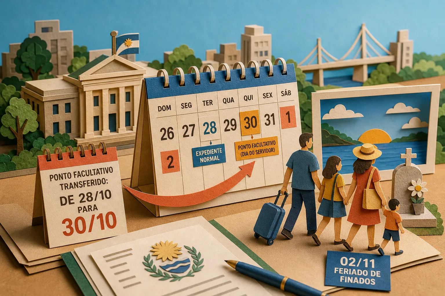 Palmas muda data do Dia do Servidor e cria feriadão de quatro dias seguidos
