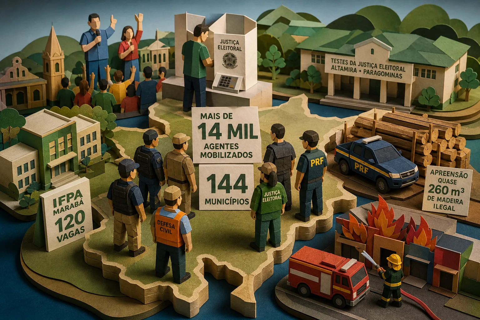 Pará mobiliza 14 mil agentes para as eleições e reforça segurança em 144 cidades