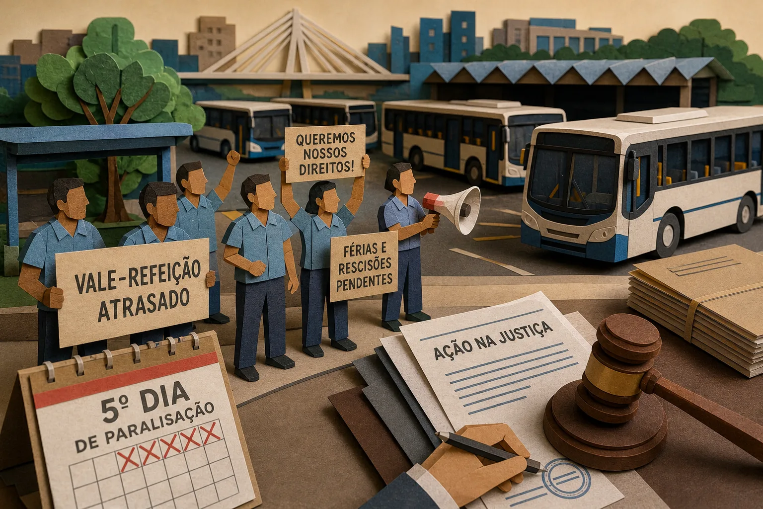 Paralisação de rodoviários atinge quinto dia e reduz frota de coletivos em Macapá